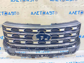 Решітка радіатора grill Ford Explorer 16-17 рест сіра