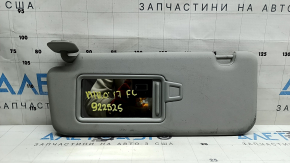 Козирок лівий Kia Niro 17-22 сірий, без підсвічування, без гачка, під хімчистку