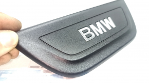 Накладка порога зовнішня ззаду права BMW X3 F25 11-17 чорна, подряпини