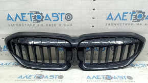 Решітка радіатора grill BMW 3 G20 20-22 чорний глянець, під камеру, M340i, MPA, скол
