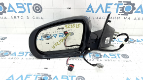 Зеркало боковое левое в сборе Jeep Compass 17-26 3+4 пинов, подогрев, BSM, черный глянец