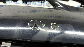 Бампер передний голый Toyota Prius 30 13-15 рест, черный, прижат, надорван, трещина, царапины, надломаны крепления