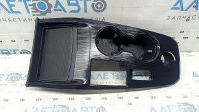 Накладка центральної консолі підсклянник Nissan Rogue 21-26 AWD, чорний глянець, подряпини
