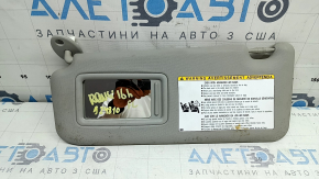 Козырек левый Toyota Rav4 16-18 серый, без крючка, под химчистку