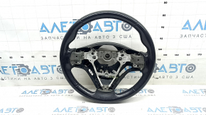 Руль голый Toyota Rav4 16-18 кожа черная, без кнопок, царапины