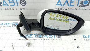 Зеркало боковое правое в сборе Honda Accord 23-26 12 пинов, поворотник, подогрев, BSM, белое, царапины