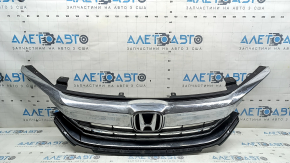Решетка радиатора grill Honda Accord 16-17 hybrid, в сборе, с хромом, сколы