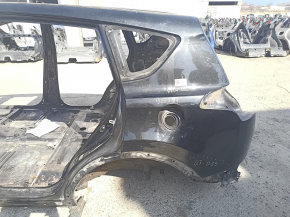 Чверть крило ззаду ліва Toyota Rav4 13-18 на кузові, чорна, під BSM, після ремонту 0.3-0.55