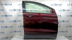 Дверь в сборе передняя правая Ford Edge 15-24 keyless, триплекс, ручка с хром, бордовый R3, тычка, царапины на накладке