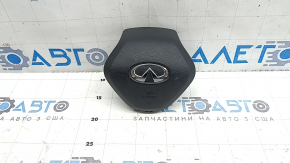 Подушка безопасности airbag в руль водительская Infiniti QX50 19-25 черная, надломано крепление