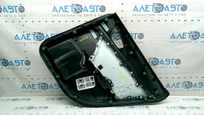 Обшивка двери карточка задняя левая Honda Insight 19-22 черная, подлокотник и вставка черная кожа, царапины