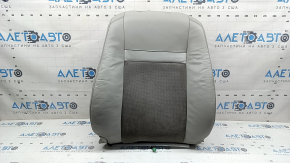 Обшивка спинки пассажирского сиденья Toyota Camry v50 12-14 usa, XLE, кожа серая, вставка алькантара темно-серая, с подогревом, под химчистку, потрескана кожа