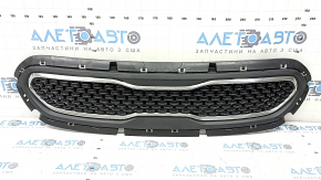 Решетка радиатора grill Kia Niro 17-19 HEV, PHEV без радара, хром+черн глянец, песок, царапины