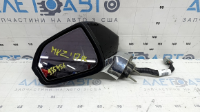 Зеркало боковое левое в сборе Lincoln MKZ 17-20 16 пинов, поворотник, подогрев, проекция, автоскладывание, автозатемнение, BSM, черное, хром, песок, царапины