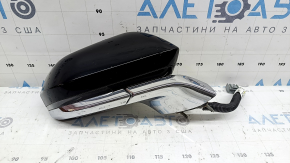 Зеркало боковое правое в сборе Lincoln MKZ 17-18 14 пинов, поворотник, подогрев, проекция, автоскладывание, черное, хром, царапины, песок, скол на поворотнике, тычка на хроме