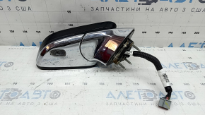 Зеркало боковое правое в сборе Lincoln MKZ 17-18 14 пинов, поворотник, подогрев, проекция, автоскладывание, черное, хром, царапины, песок, скол на поворотнике, тычка на хроме