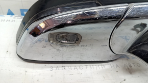 Зеркало боковое правое в сборе Lincoln MKZ 17-18 14 пинов, поворотник, подогрев, проекция, автоскладывание, черное, хром, царапины, песок, скол на поворотнике, тычка на хроме