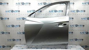 Дверь голая передняя левая Hyundai Tucson 22-26 серебро R2T, с верхним хром молдингом, после ремонта, вмятины