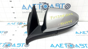 Зеркало боковое левое в сборе Hyundai Tucson 22-24 8 пинов, поворотник, подогрев, BSM, серебро