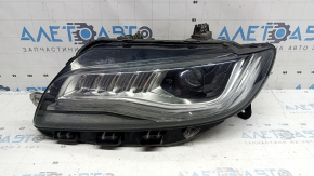 Фара передня ліва гола Lincoln MKZ 17-20 level 7, LED, без блоків, тріснуть корпус, немає фрагментів, пісок, скол на склі, зламані кріплення