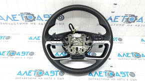 Кермо голе Hyundai Tucson 22-26 1.6T HEV, гума чорна з кнопками і накладками, потерт