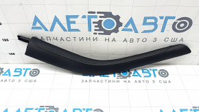 Накладка центральной консоли боковая верхняя левая Lexus CT200h 14-17 черная, кожа, серая строчка