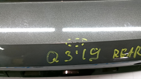 Бампер задний голый верхняя часть Audi Q3 83A 19-24 под парктроники без Park Assist, S-Line, графит, царапины