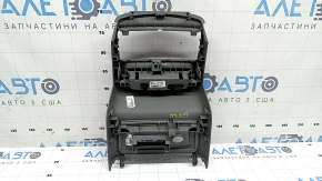 Накладка центральной консоли задняя Audi Q7 16-19 серая, 3 части