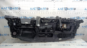 Торпедо передняя панель с AIRBAG Audi Q7 20-22 черная, ржавый пиропатрон