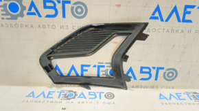 Решетка переднего бампера правая Ford Fusion mk5 19-20 под LED ПТФ, глянец