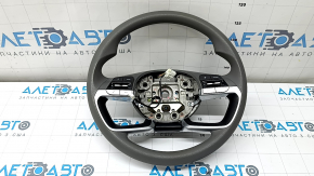 Руль голый Hyundai Elantra 21-23 резина темно-серая, с черными кнопками без радара, под чистку, царапины