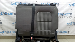Спинка заднього ряду сидінь 2 ряд ліва Ford Escape MK4 20-22 без airbag, тканина сіра з чорним, біла строчка, механічне, з каркасом, з ременем та засувкою ременя безпеки, прим'ята тканина