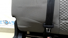 Спинка заднього ряду сидінь 2 ряд ліва Ford Escape MK4 20-22 без airbag, тканина сіра з чорним, біла строчка, механічне, з каркасом, з ременем та засувкою ременя безпеки, прим'ята тканина