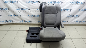 Задній ряд сидінь 2 ряд лівий Toyota Sienna 21-22 без airbag, механічне, сіра тканина, під 8 місць, з сірим ременем безпеки, під хімчистку