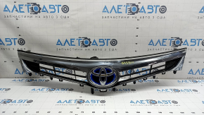 Решітка радіатора grill Toyota Avalon 13-15 hybrid з емблемою, потерта, зламане кріплення