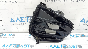 Решетка переднего бампера правая Kia K5 21-24 GT, GT-Line, черный глянец, под ПТФ