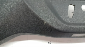 Накладка водительского сидения боковая левая VW Tiguan 09-17 черная, под электро, под память сидений, надломано крепление, потерта