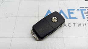 Ключ VW Tiguan 12-16 4 кнопки, раскладной, царапины