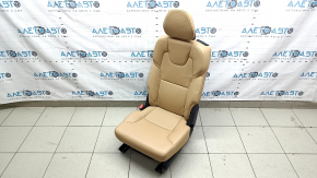 Заднее сиденье левое 2 ряд Volvo XC90 16-26 кожа бежевая, с подогревом, под 3 ряда, тычки