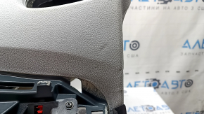 Торпедо передняя панель с AIRBAG Toyota Prius 50 17-22 черная с серым под малый дисплей, с нижним креплением, под чистку, вмятины