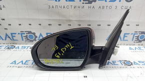 Дзеркало бічне ліве в зборі Hyundai Tucson 19-21 7 пінів, підігрів, BSM, червоне, потерт