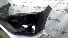 Бампер передний голый Honda Civic XI FE/FL 22-24 без парктроников, черный, царапины, незаводские отверстия
