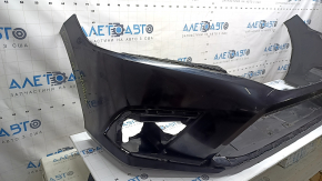 Бампер передний голый Honda Civic XI FE/FL 22-24 без парктроников, черный, царапины, незаводские отверстия