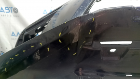Бампер передний голый Honda Civic XI FE/FL 22-24 без парктроников, черный, царапины, незаводские отверстия