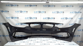 Бампер передний голый BMW 4 F32/33/36 14-20 под парктроники без омывателей фар и PMA, черный, тычки, царапины, сломано крепление, незаводскиме отверстия