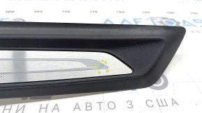 Накладка порога передняя правая наружная BMW 4 F36 18-20 черная с хромом, Gran Coupe, царапины, тычка