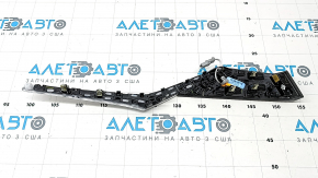 Накладка обшивки двери карточки задняя правая BMW X7 G07 19-25 под дерево Fineline Stripe с хром, с подсветкой