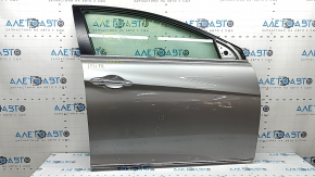 Двері в зборі передня права Hyundai Sonata 11-14 hybrid, keyless, срібло FHM, тички