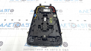 Плафон освещения передний в сборе Audi Q5 80A 18-20 под панораму, черный, царапины