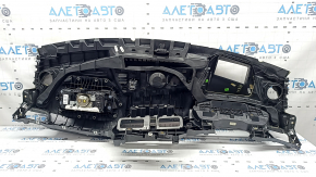 Торпедо передняя панель с AIRBAG Audi Q5 80A 18-19 черная под проекцию